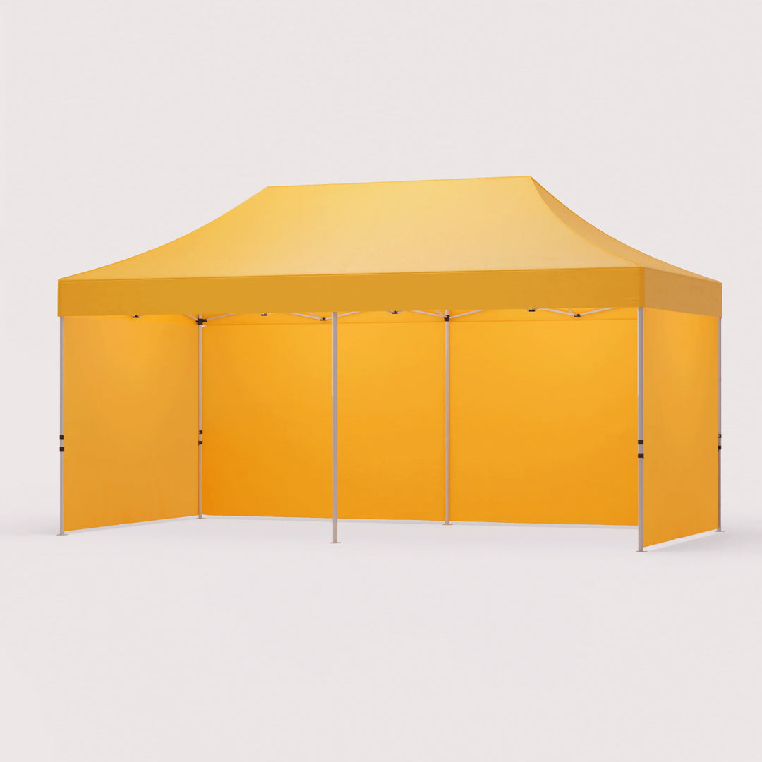 canopy tent with 20’ Back wall and 10’ Full Side Walls