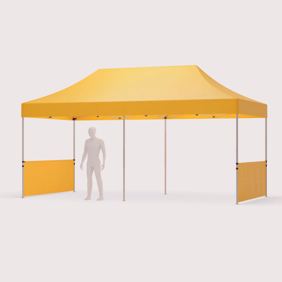 3d model of blank Canopy tent with 10’ Side Half-Walls
