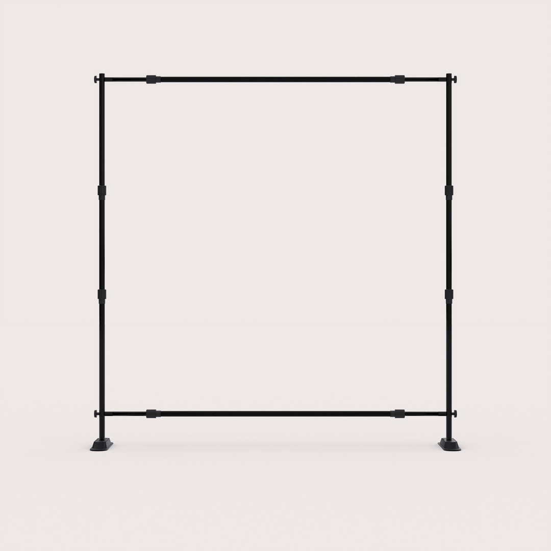 frames only view of 8 x 8 custom backdrop banner
