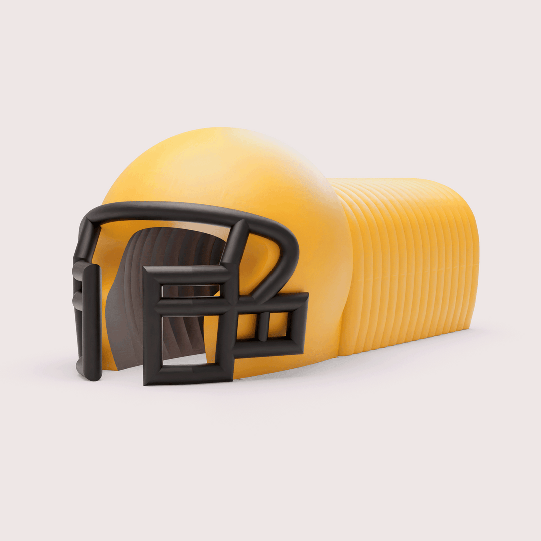 custom inflatable football helmet and tunnel combo