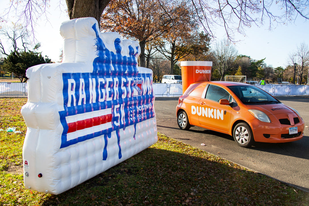 custom inflatable logo for rangerstown 5k event