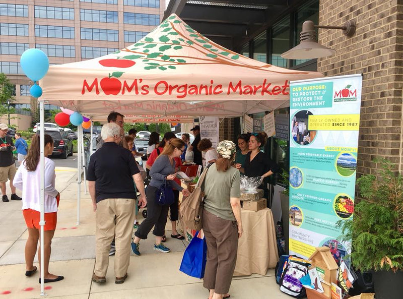 10 x 10 farmers market canopy tent customized for moms organic market vendor