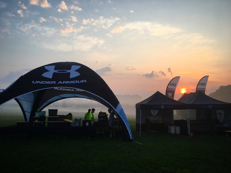 Under Armor branded canopy tents and inflatable dome tent