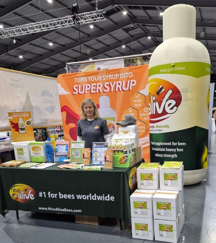 Custom inflatable bottle product replica brand display hive alive