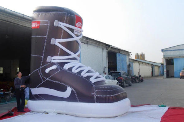 Custom inflatable sneaker shoe replica brand event display Vans