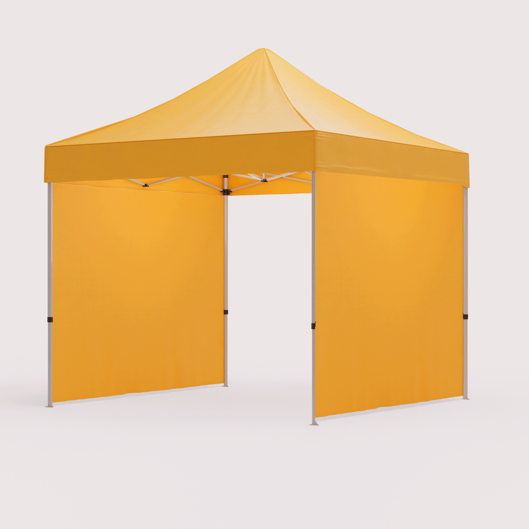 10x10 custom tent with full sidewalls on both sides