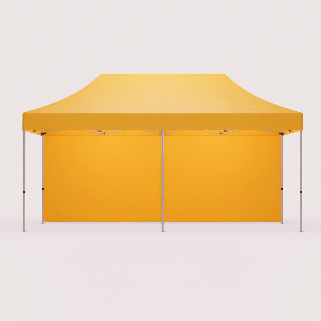 10 x 20 custom canopy tent with full back wall