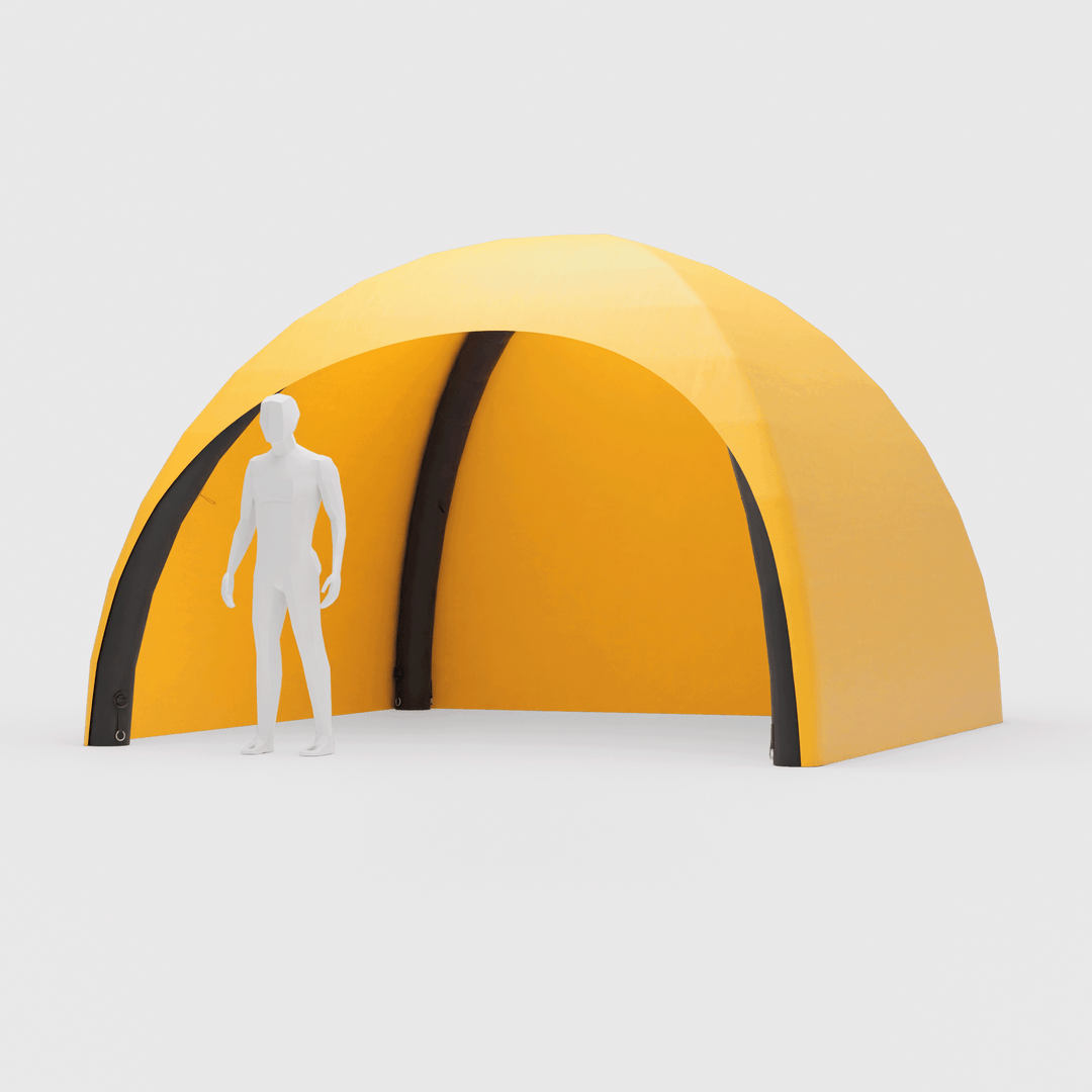 13 x 13 inflatable dome canopy tent with 3 walls on both sides and back