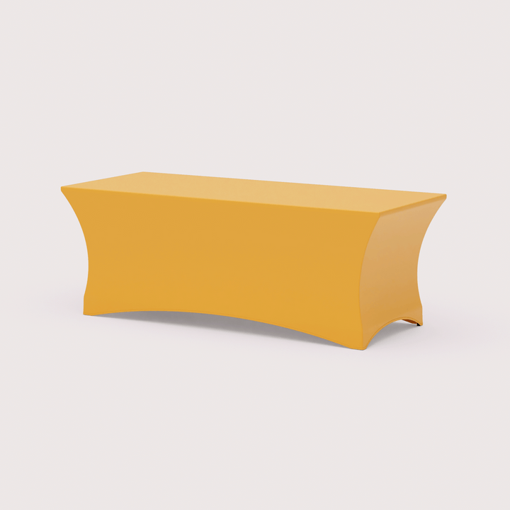 3d model of stretch tablecloth on a standard trade show table