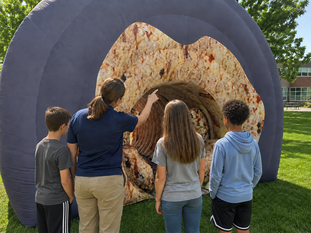 Custom Inflatable Sewer Tunnel: A Walk-Through FOG Exhibit
