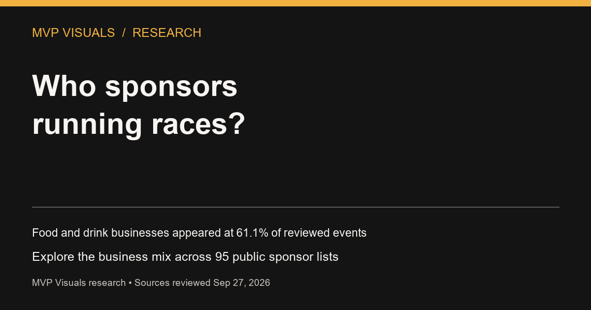 Who sponsors running races?