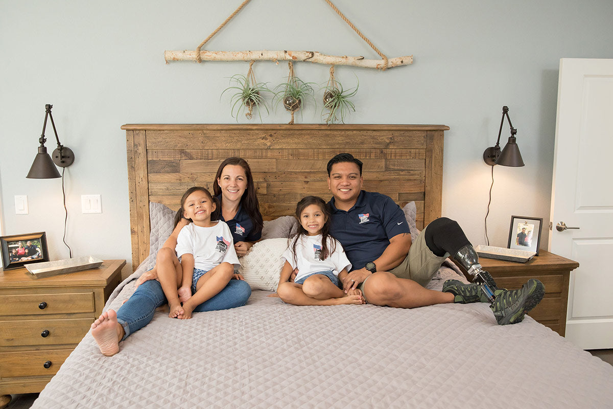 Family at home in a Homes For Our Troops photograph