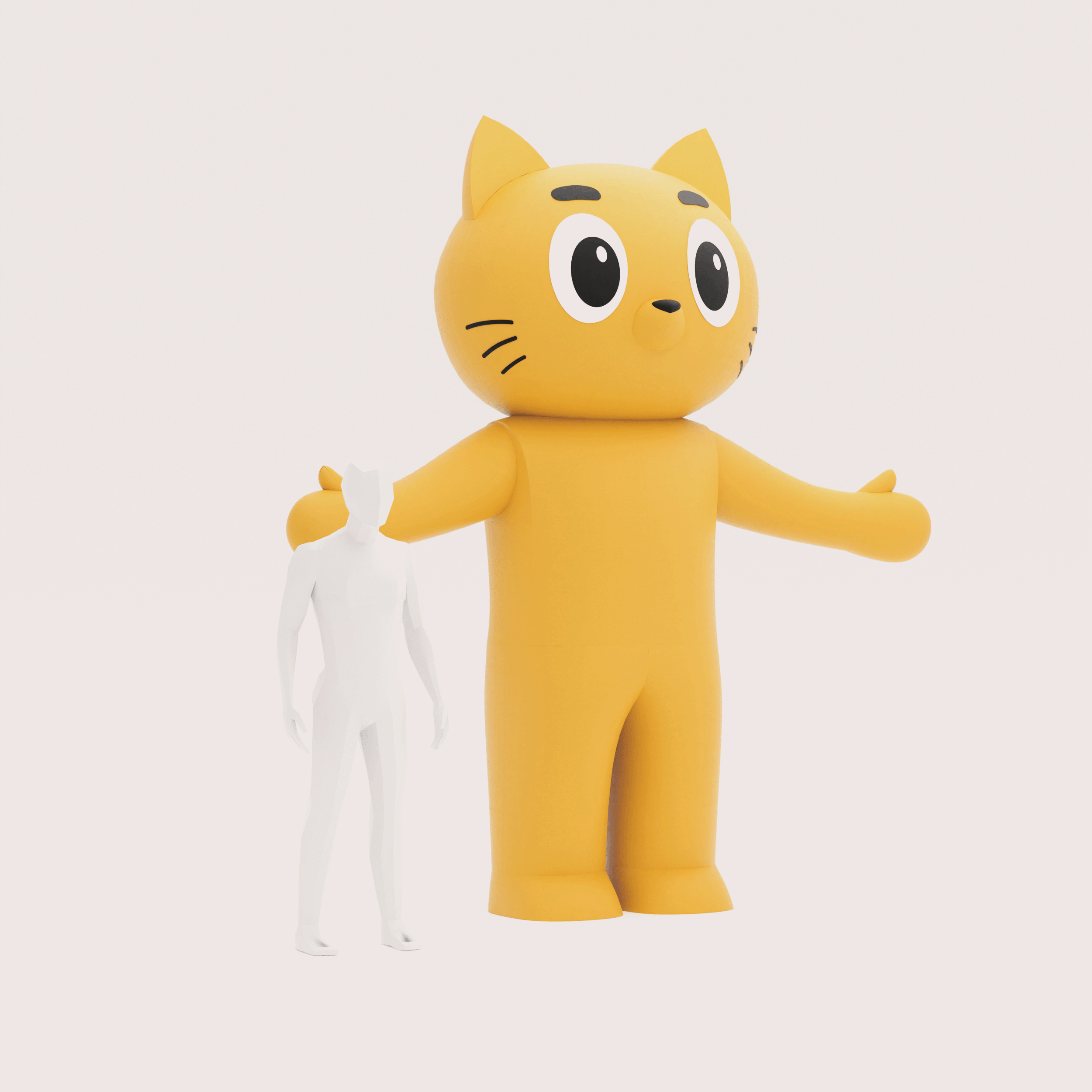 Custom inflatable mascot character
