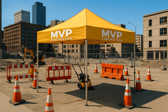 Custom Construction Canopies | Keep Crews Safe with Branded Pop Up ...