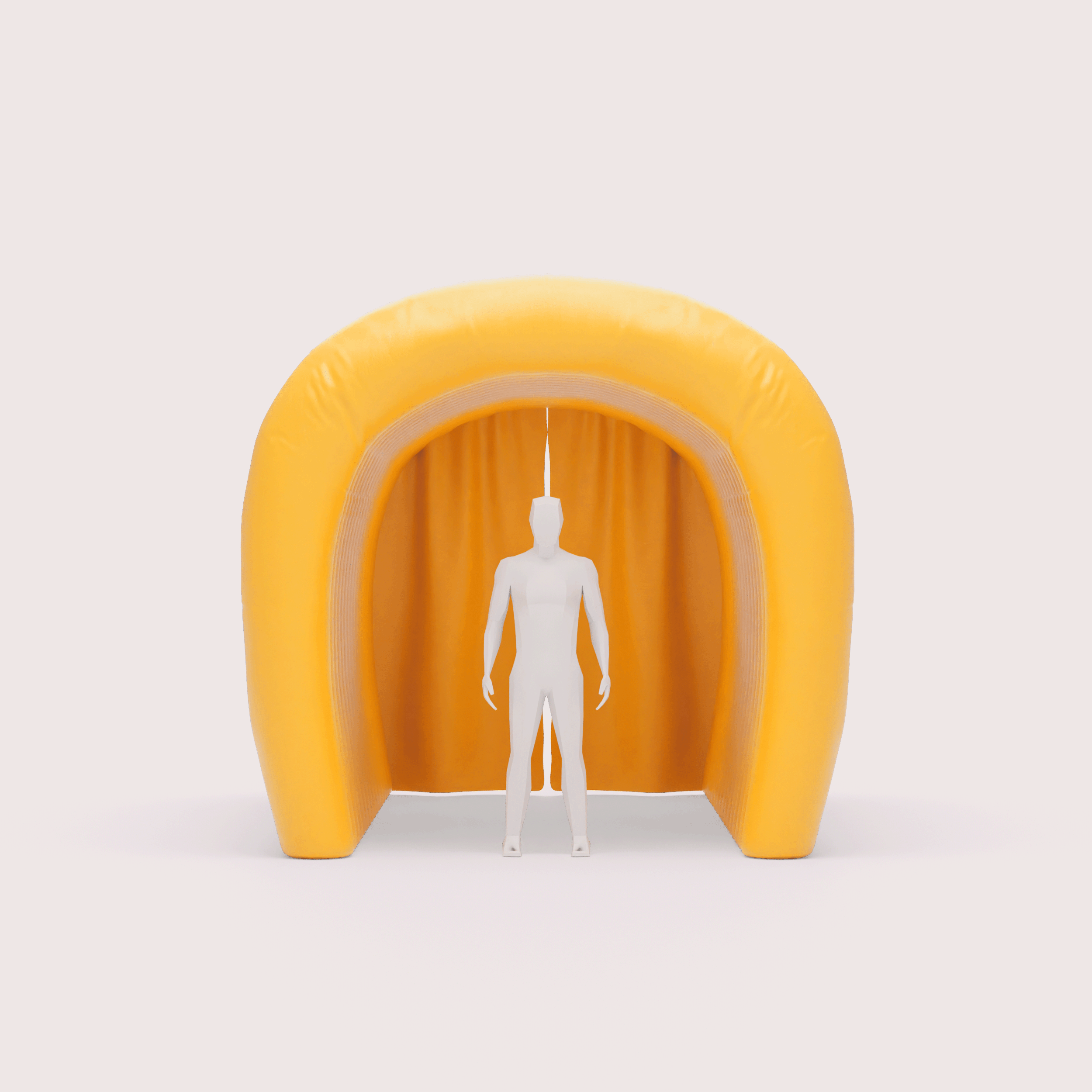 Custom inflatable finish tunnel