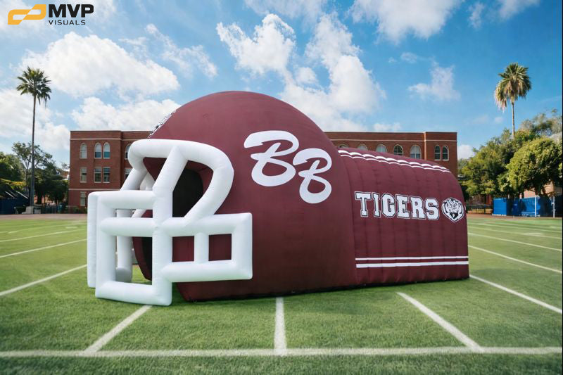 BB Tigers inflatable helmet tunnel team entrance