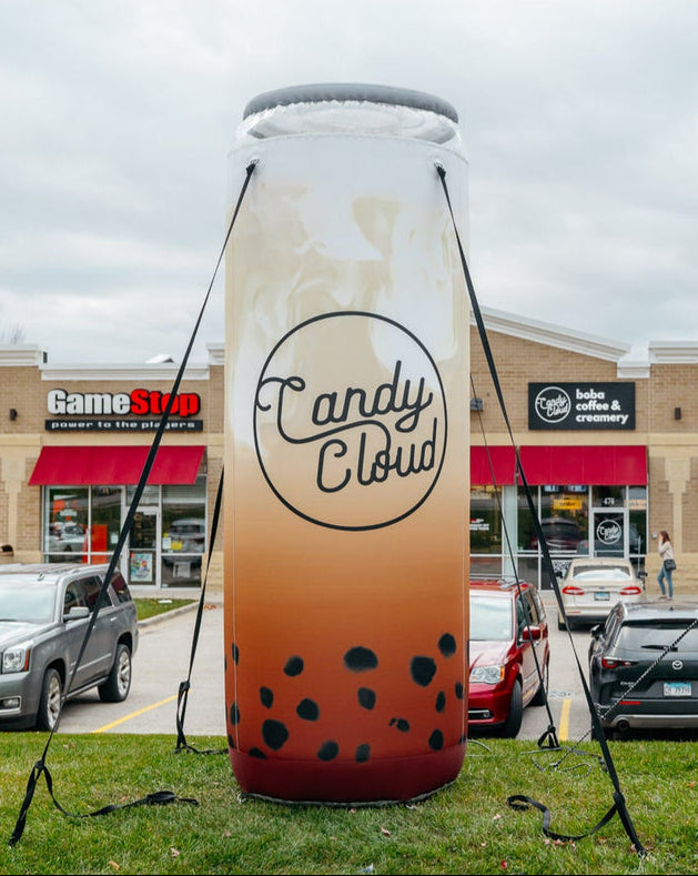Inflatable boba tea can custom branded product replica