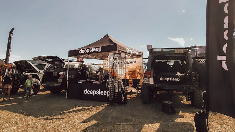 DeepSleep custom canopy tent off-road expo Jeep camping display