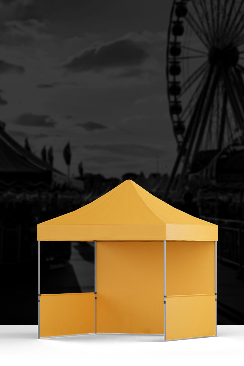 brandable custom tents with side walls and backwall