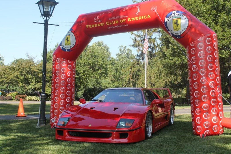 Ferrari Club of America inflatable arch car show display