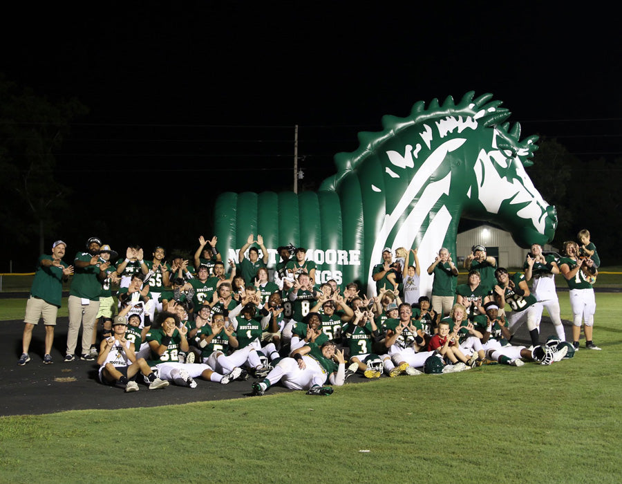 Football team with Inflatable Tunnel