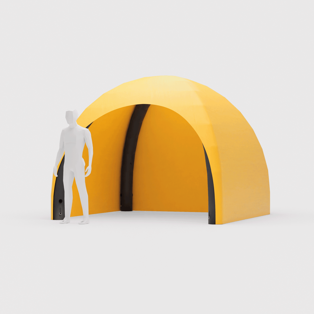 10 x 10 inflatable dome canopy tent with 3 walls on both sides and back