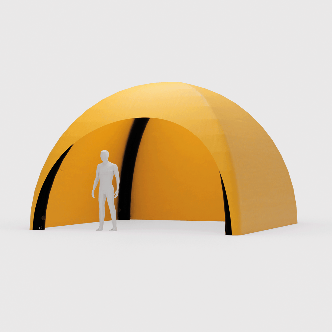 16 x 16 inflatable dome canopy tent with 3 walls on both sides and back