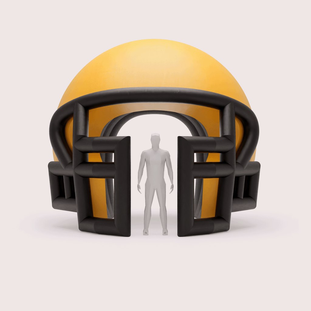 Alumni Gift HS Football Team with Custom Inflatable Helmet - IT