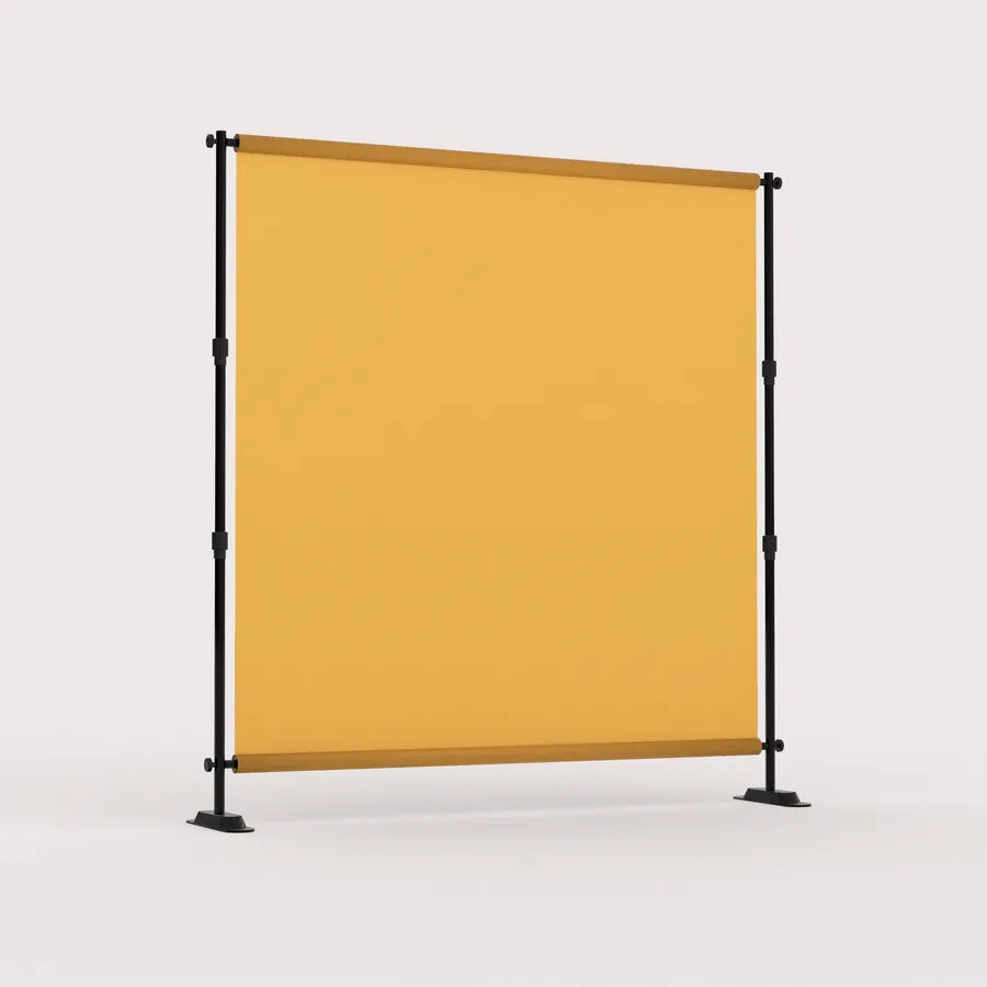 Printed backdrop with adjustable stand